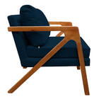 Kit 02 Poltronas Decorativas Elizabeth E01 Base Madeira Suede