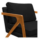 Kit 02 Poltronas Decorativas Elizabeth E01 Base Madeira Suede