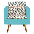 Kit 02 Poltronas Decorativas Emília Estampado Triangulo D87 c