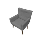 Kit 02 Poltronas Decorativas Emillia Com Pés Palito Suede Cin