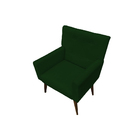 Kit 02 Poltronas Decorativas Emillia Suede Verde  Para Sala E