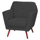 Kit 02 Poltronas Decorativas Esmeralda Suede Grafite Pés Pali