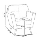 Kit 02 Poltronas Decorativas Esmeralda Suede Grafite Pés Pali
