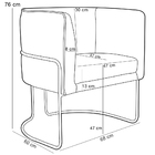 Kit 02 Poltronas Decorativas Fixa Base De Aço Ouro Fosco Beti