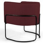 Kit 02 Poltronas Decorativas Fixa Base De Aço Preto Betina D0