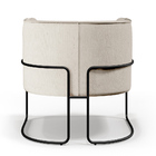 Kit 02 Poltronas Decorativas Fixa Base De Aço Preto Betina D0