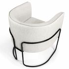 Kit 02 Poltronas Decorativas Fixa Base De Aço Preto Betina D0