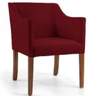 Kit 02 Poltronas Decorativas Fixa Base Madeira Lila D02 Velud