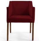 Kit 02 Poltronas Decorativas Fixa Base Madeira Lila D02 Velud