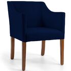 Kit 02 Poltronas Decorativas Fixa Base Madeira Lila D02 Velud