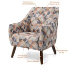 Kit 02 Poltronas Decorativas Fixa Com Pés Em Madeira Paloma D