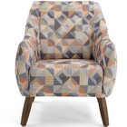 Kit 02 Poltronas Decorativas Fixa Com Pés Em Madeira Paloma D