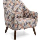 Kit 02 Poltronas Decorativas Fixa Com Pés Em Madeira Paloma D