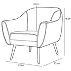 Kit 02 Poltronas Decorativas Fixa Com Pés Palitos Mily D02 Li