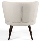 Kit 02 Poltronas Decorativas Fixa Pés Palito Melissa Bege D02