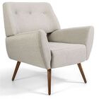 Kit 02 Poltronas Decorativas Fixa Pés Palito Melli D02 Rústic