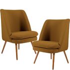 Kit 02 Poltronas Decorativas Fixa Pés Palito Pérsia D02 Velud