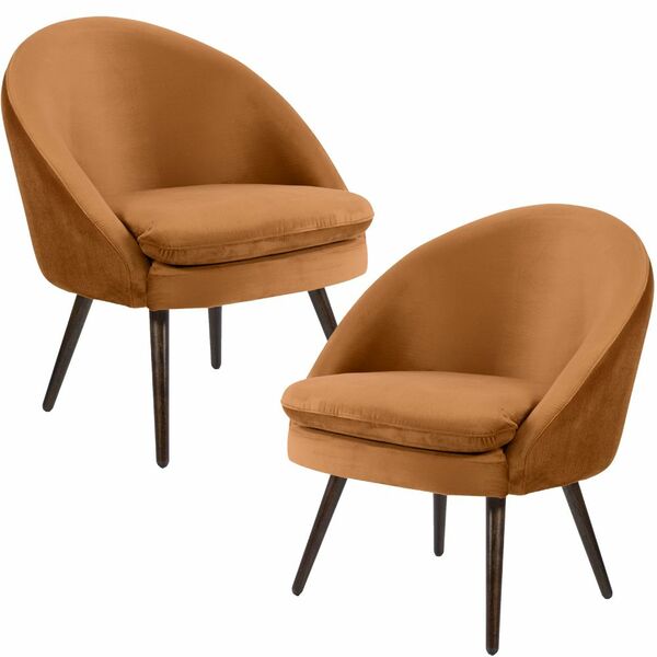 Kit 02 Poltronas Decorativas Fixa Pés Palito Rafa D02 Veludo