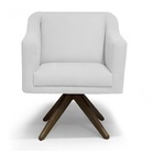 Kit 02 Poltronas Decorativas Gabriela Suede Branco Base Girat