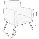 Kit 02 Poltronas Decorativas Gênesis Para Sala E Quarto Pés P