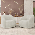 Kit 02 Poltronas Decorativas Giratória Angelina M03 Bouclê Be