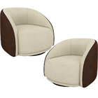 Kit 02 Poltronas Decorativas Giratória Angelina M03 Couríssim