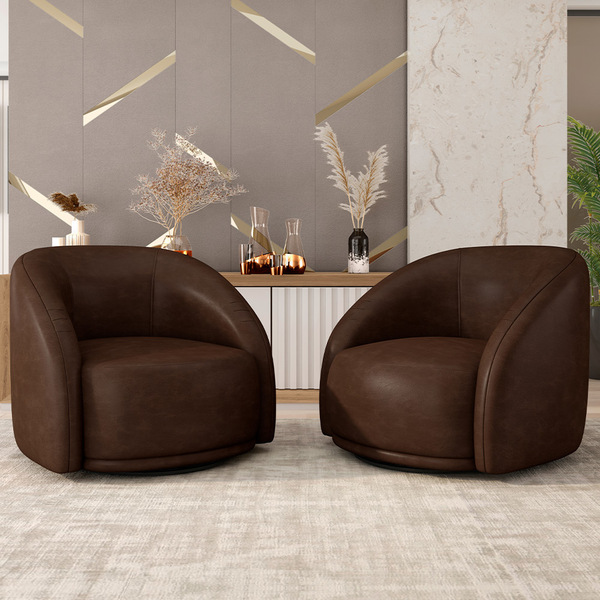 Kit 02 Poltronas Decorativas Giratória Angelina M03 Couríssim