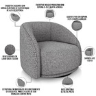 Kit 02 Poltronas Decorativas Giratória Angelina M03 Linho Cin