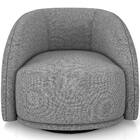 Kit 02 Poltronas Decorativas Giratória Angelina M03 Linho Cin