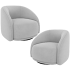 Kit 02 Poltronas Decorativas Giratória Angelina M03 Veludo Ci