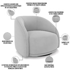 Kit 02 Poltronas Decorativas Giratória Angelina M03 Veludo Ci