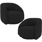 Kit 02 Poltronas Decorativas Giratória Angelina M03 Veludo Pr