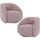 Kit 02 Poltronas Decorativas Giratória Angelina M03 Veludo Ro