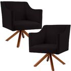 Kit 02 Poltronas Decorativas Giratória Base Giromad Beta Velu