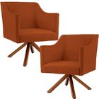 Kit 02 Poltronas Decorativas Giratória Base Giromad Lila D02