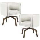 Kit 02 Poltronas Decorativas Giratória Base Ka Betina D02 Lin