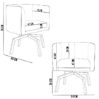 Kit 02 Poltronas Decorativas Giratória Base Ka Betina D02 Vel