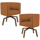 Kit 02 Poltronas Decorativas Giratória Base Ka Betina D02 Vel