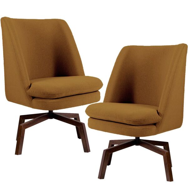 Kit 02 Poltronas Decorativas Giratória Base Ka Pérsia D02 Vel