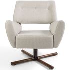 Kit 02 Poltronas Decorativas Giratória Base X Melli D02 Algod