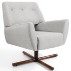 Kit 02 Poltronas Decorativas Giratória Base X Melli D02 Rústi