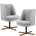 Kit 02 Poltronas Decorativas Giratória Base X Pérsia D02 Linh