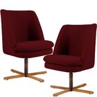 Kit 02 Poltronas Decorativas Giratória Base X Pérsia D02 Velu