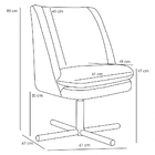 Kit 02 Poltronas Decorativas Giratória Base X Pérsia D02 Velu