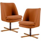 Kit 02 Poltronas Decorativas Giratória Base X Pérsia D02 Velu