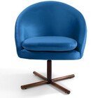 Kit 02 Poltronas Decorativas Giratória Base X Rafa D02 Veludo