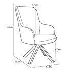 Kit 02 Poltronas Decorativas Giratória De Madeira Valentina D