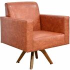 Kit 02 Poltronas Decorativas Giratória Sala Base De Madeira H