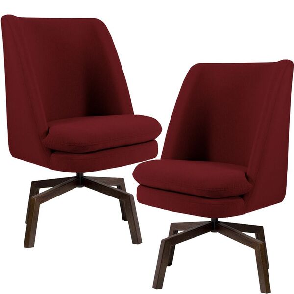 Kit 02 Poltronas Decorativas Giratória Sala De Estar Megara V