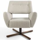 Kit 02 Poltronas Decorativas Giratória Sala De Estar Roma Rús